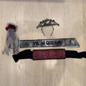 Halloween Zombie Prom Queen Accessories Only Girls Medium 10-12